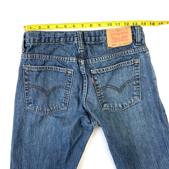 Levi’s 505 Regular Fit Jeans Boys 8 Husky W28 x L23 - Picture 8 of 9